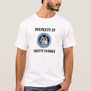 T-shirt logo_huskies2, PROPRIÉTÉ DE, CHIENS DE TRAÎNEAU