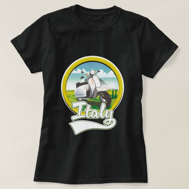 T-shirt logo Italie Voyage Scooter (Design devant)