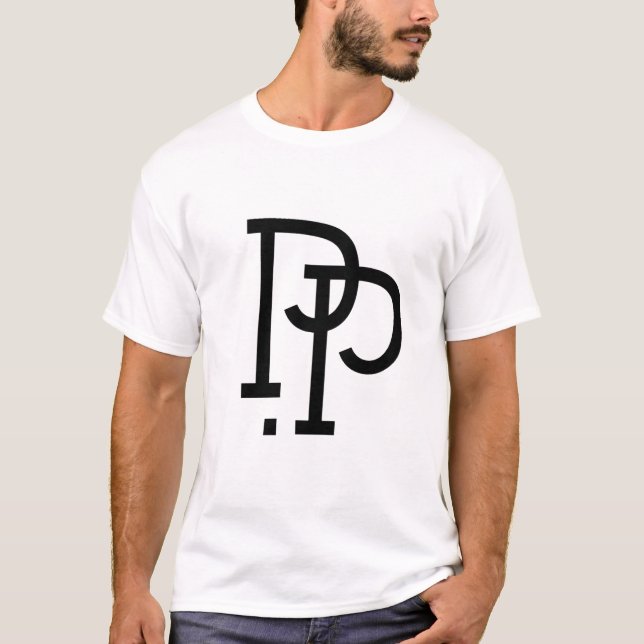 T-Shirt Logo Lettre P (Noir)  (Devant)