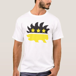 T-shirt Logo libertaire de porc-épic (jaune)