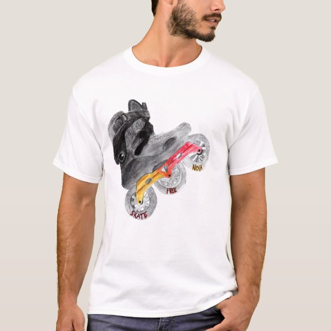 T-shirt Logo libre T de Nola de patin adapté (Devant)