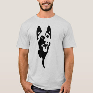 t-shirt logo malinois tête