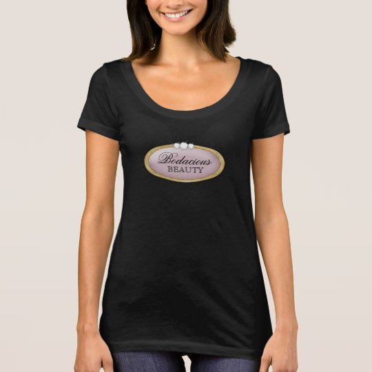T-shirt Logo mauve d'or de beauté de diamant Bodacious de