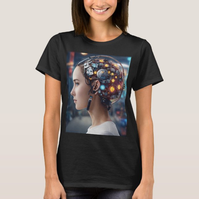 T-shirt Logo mécanique du cerveau (Devant)