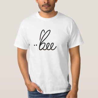 T-shirt Logo minimaliste "abeille" avec script élégant et