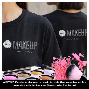 T-shirt Logo minimaliste de maquillage pour employé de sta