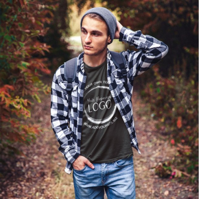 T-shirt Logo minimaliste en cercle noir et blanc (Dark Logo Tees)