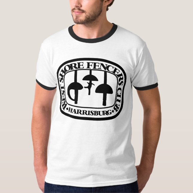 T-shirt Logo noir adulte de l'anneau T w/WSFC (Devant)