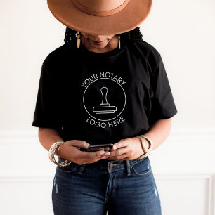 T-shirt Logo noir Ajouter QR Promotionnels Notaire Personn