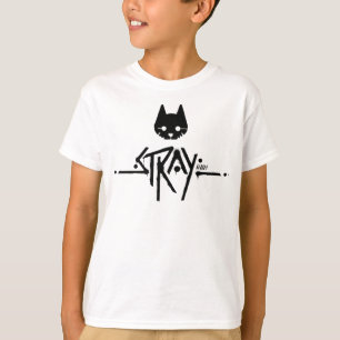 T-shirt Logo noir chat Stray