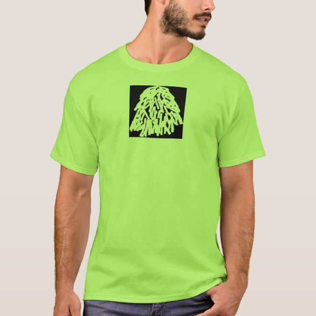 T-shirt logo noir de meule de foin (Devant)