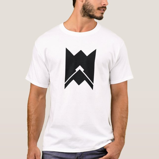 T-shirt Logo noir simple et moderne (Devant)