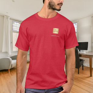 T-shirt logo nom d'équipe entreprise rouge