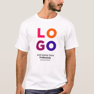 T-shirt Logo, nom, profession et texte de l'entreprise