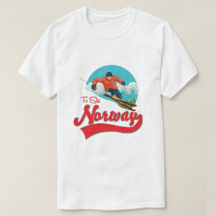 T-shirt logo Norvège pour skier