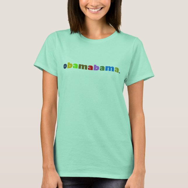 T-shirt logo obamabama coloré (Devant)