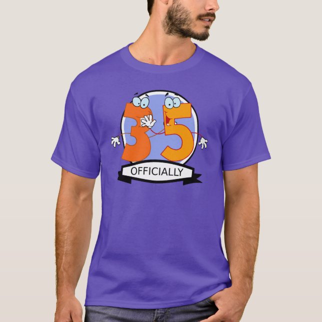 T-shirt Logo officiel d'anniversaire 35 ans (Devant)