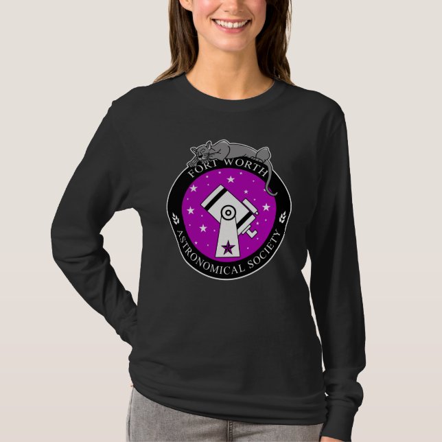 T-shirt Logo Officiel Femme Longue Manche Chemise Noire (Devant)
