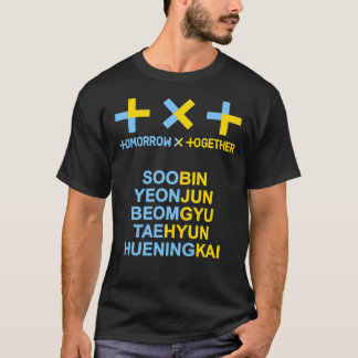 T-shirt LOGO OFFICIEL KPOP TXT ET NOM DU MEMBRE T-S Classi