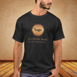 T-shirt Logo Or & Texte Personnalisé Entreprise Marque<br><div class="desc">Ce t-shirt élégant conviendra parfaitement à vos besoins professionnels et promotionnels ! Ajoutez facilement votre logo et votre texte personnalisé en cliquant sur l'option "personnaliser".</div>