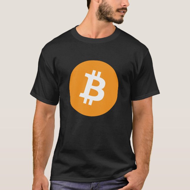 T-shirt Logo original de Fuzzy Express® Bitcoin noir (Devant)