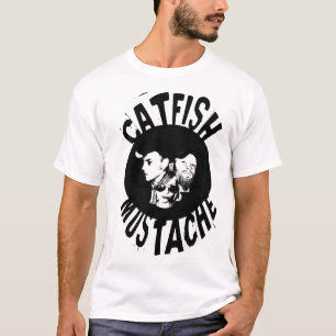 T-shirt logo original de moustache de poisson-chat