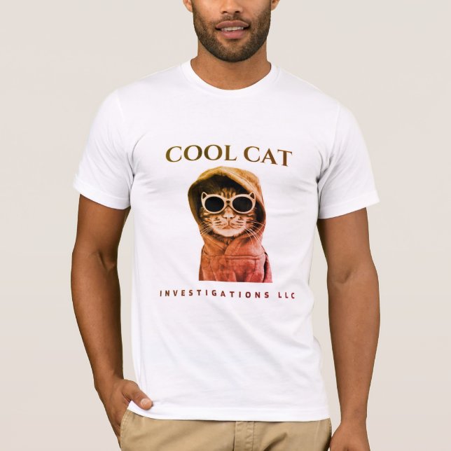 T-shirt Logo original du chat Cool - coucher de soleil tac (Devant)