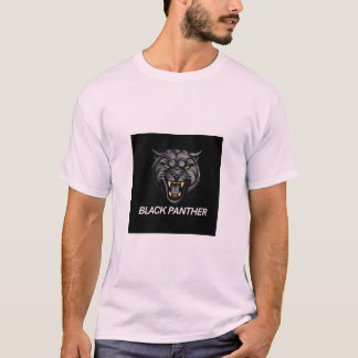 T-shirt logo panthère noir
