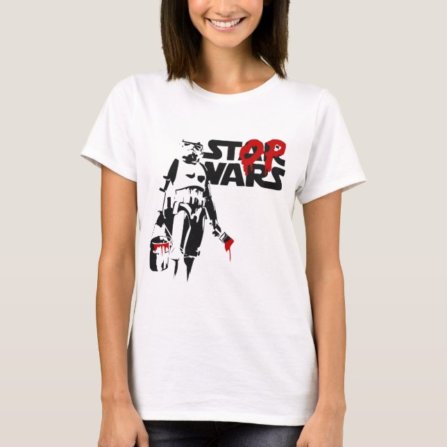 T-shirt Logo Parodie Stop Wars (Devant)