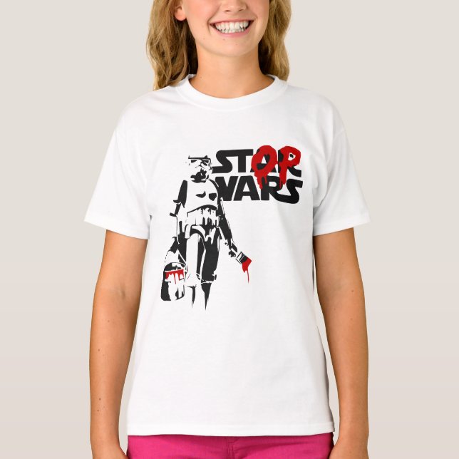 T-shirt Logo Parodie Stop Wars (Devant)