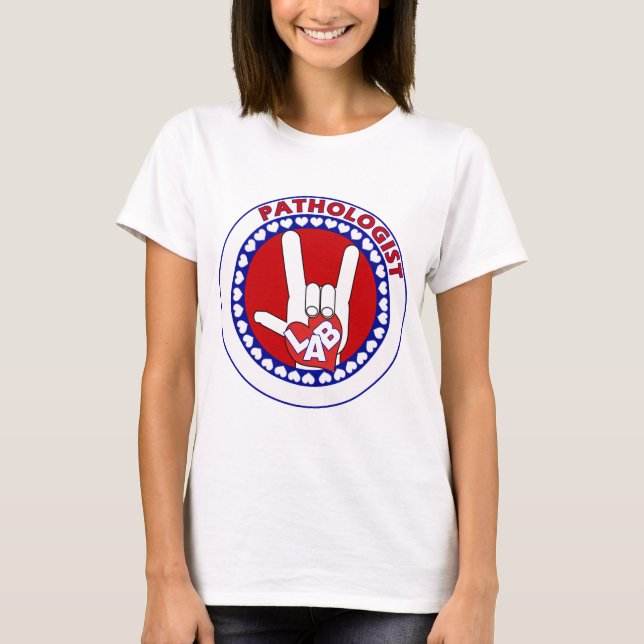 T-SHIRT LOGO PATHOLOGISTE TOUR ASL I LOVE LAB (Devant)