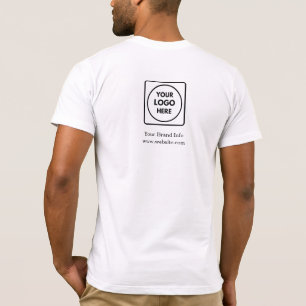T-shirt Logo personnalisé au dos du personnel blanc   Entr