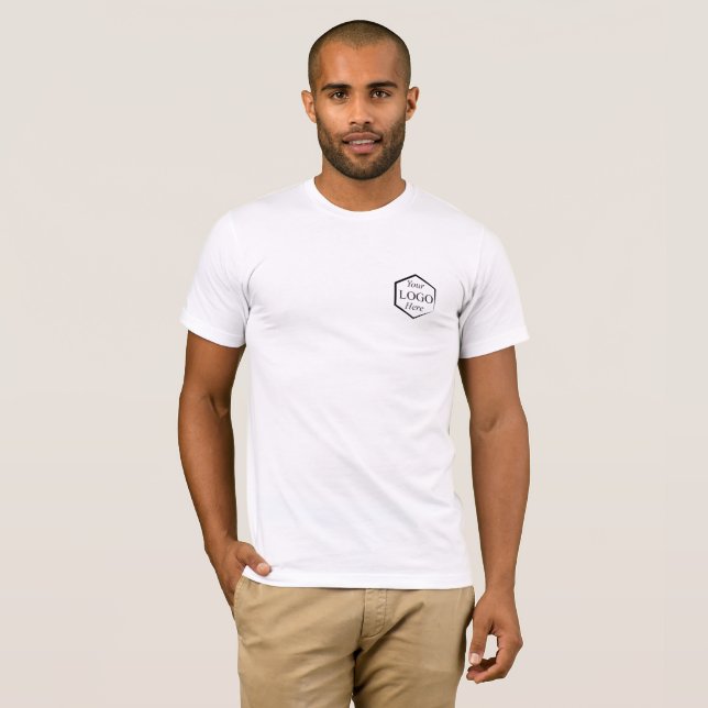 T-shirt Logo personnalisé Blanc Employé Entreprise Employé (Devant entier)