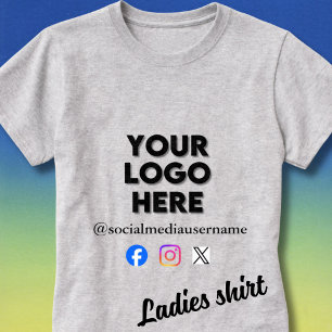 T-shirt Logo personnalisé et entreprise de médias sociaux