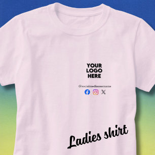 T-shirt Logo personnalisé et entreprise de médias sociaux 