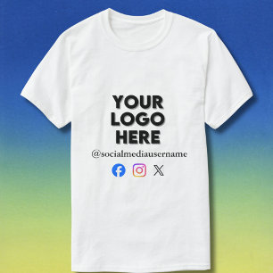T-shirt *Logo personnalisé et entreprise de médias sociaux