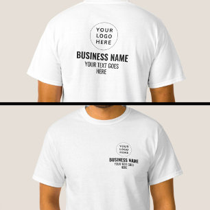 T-shirt Logo personnalisé recto et verso pour hommes, memb