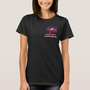 T-shirt Logo Personnalisé Rose Services de nettoyage de mo