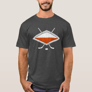 T-shirt Logo polonais de drapeau de hockey sur glace