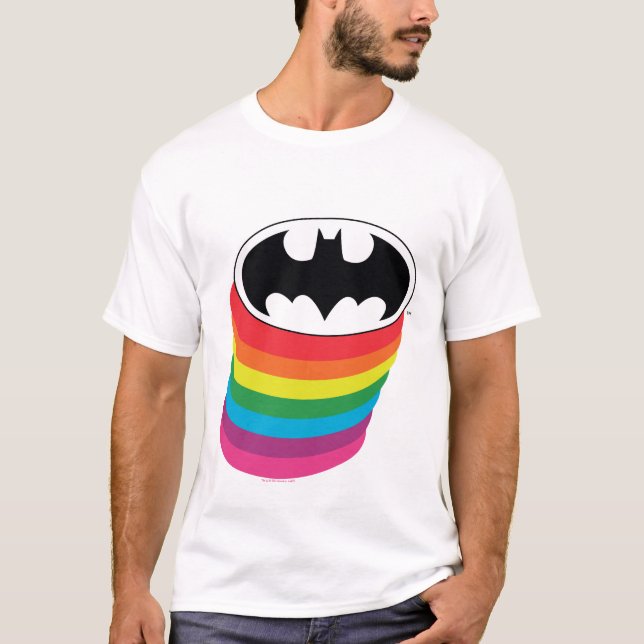 T-shirt Logo Rainbow de Batman (Devant)
