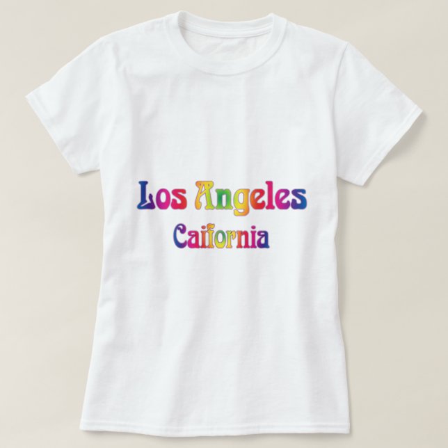 T-shirt Logo Rainbow de Los Angeles (Design devant)