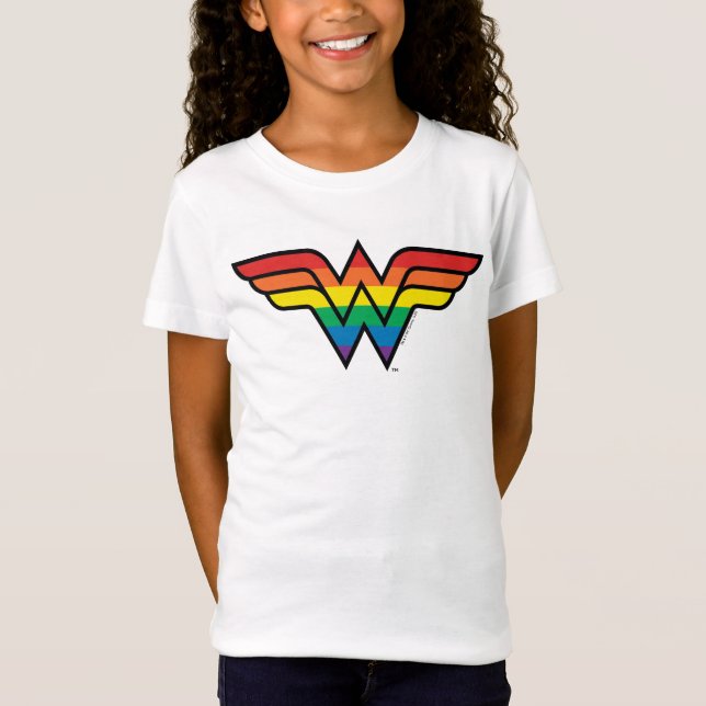 T-Shirt Logo Rainbow Wonder Woman (Devant)