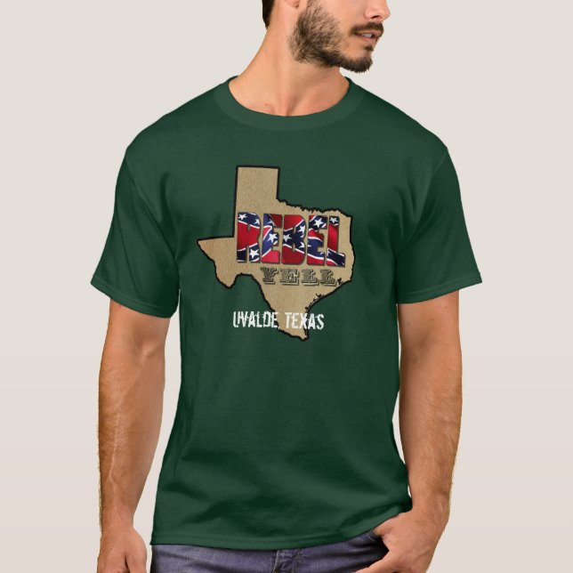 T-shirt Logo rebelle de hurlement, Uvalde, le Texas (Devant)