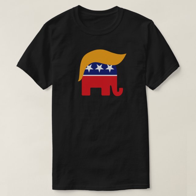 T-shirt Logo républicain Donald Trump pour éléphants (Design devant)
