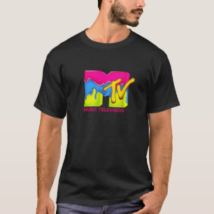 T-shirt Logo rétro de la bande de peinture MTV
