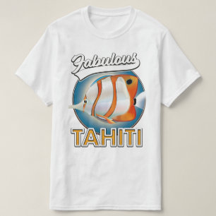T-shirt logo rétro fabuleux de Tahiti