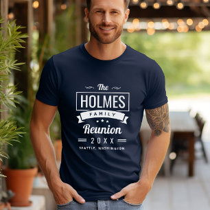 T-shirt Logo Retro Moderne Famille Reunion