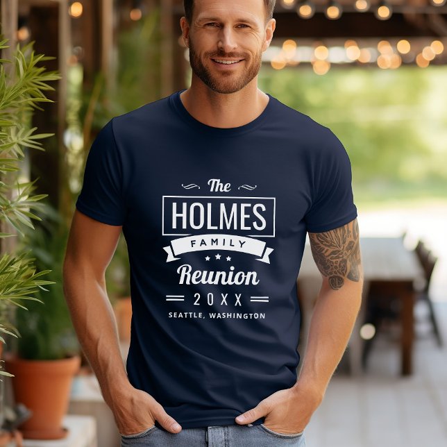 T-shirt Logo Retro Moderne Famille Reunion (Créateur téléchargé)