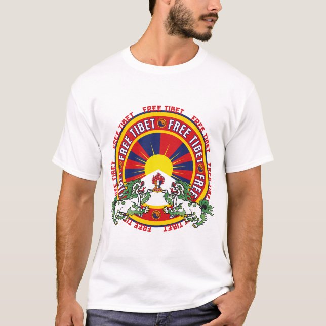 T-shirt Logo rond libre du Thibet (Devant)