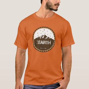 T-shirt Logo rond modéré de la terre [orange]